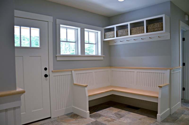 Greg Fitzpatrick Inc - Custom Home Builder - Handsome Mudroom Bench